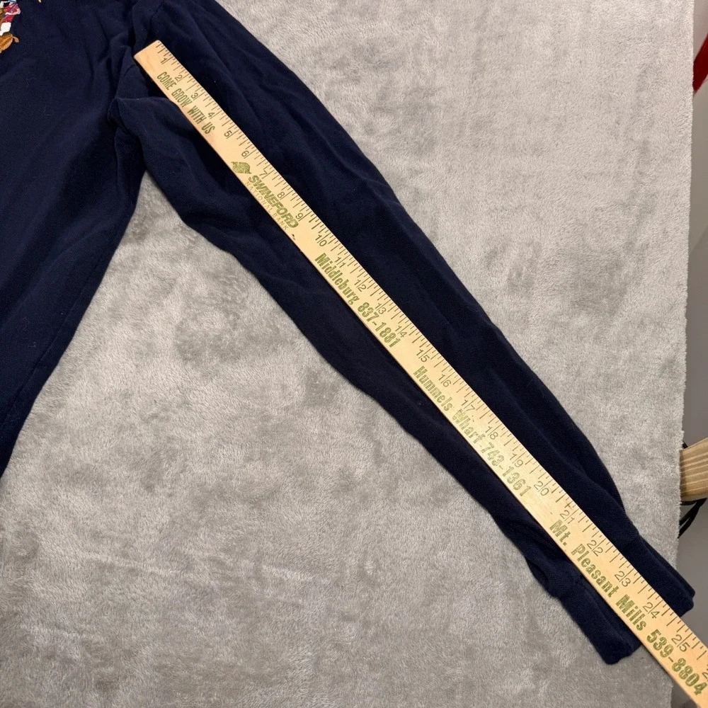 Polo Ralph Lauren Polo Shirt Mens XXL Navy Big Pony Long Sleeve Cotton 4 Patch